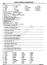 Bài tập Tiếng Anh 4 - Unit 6 Wheres your school